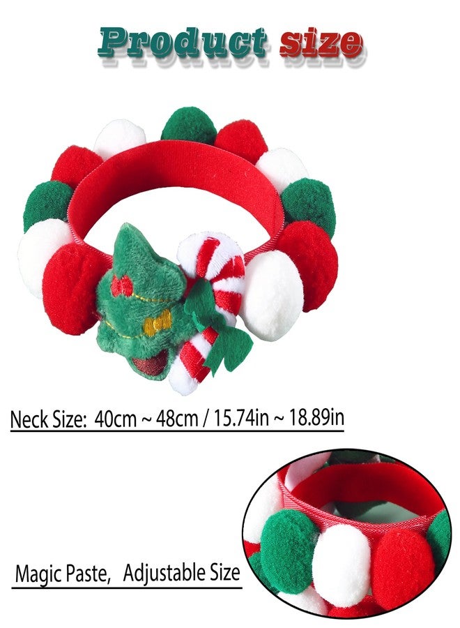 YOOLEETC Christmas Dog Cat Scarf | Christmas Dog Cat Neck Collar | Cat Dog Saliva Towel & Pet Dress-Up Accessories and Pet Parties Dress (Type E) - Image 2