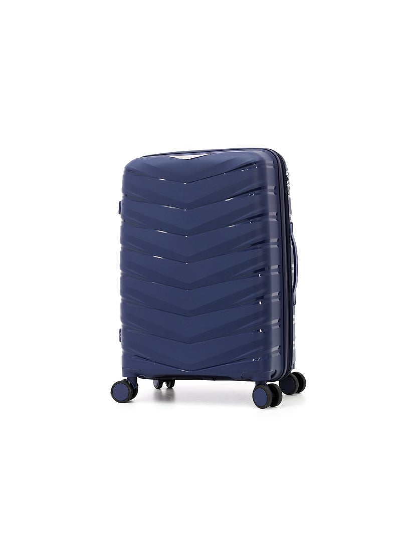 GIORDANO Durable PP Hard Shell Luggage Trolley Bag 3 Pieces Set,Navy (S-20,M-24,L-28 Inch)  - Image 2