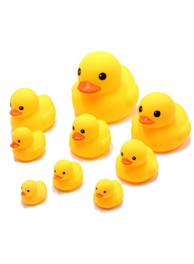 FIVOENDAR Bath Duck Toys 9 Pcs Rubber Duck Family Squeak & Float Ducks Baby Shower Toy for Toddlers Boys Girls - Image 1