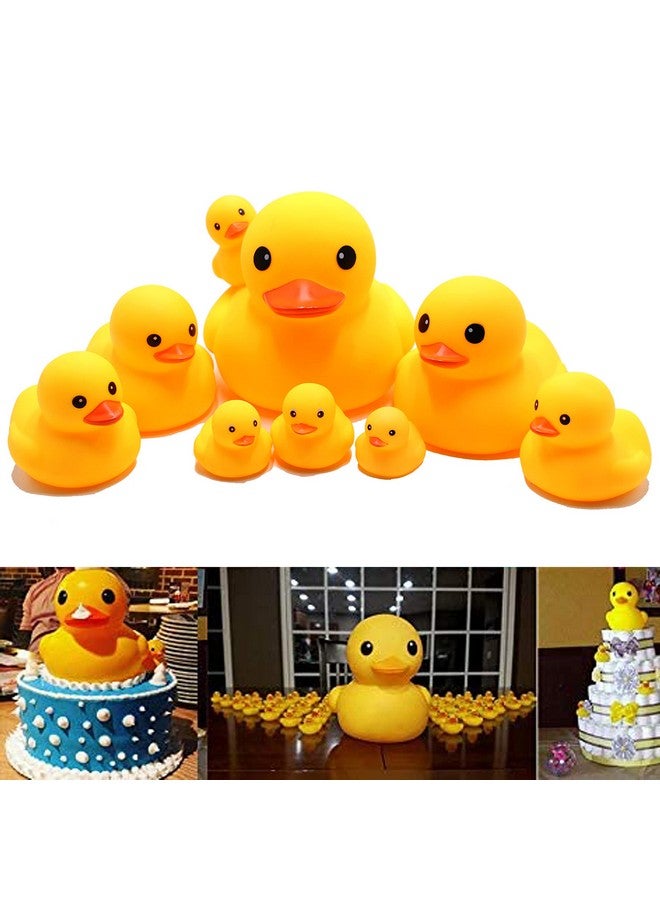 FIVOENDAR Bath Duck Toys 9 Pcs Rubber Duck Family Squeak & Float Ducks Baby Shower Toy for Toddlers Boys Girls - Image 3