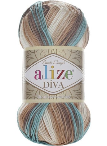 ALIZE 5 Pieces Diva Batik Mercerized Yarn Summer Bikini Bustier Blouse Knitting Yarn 4603 
