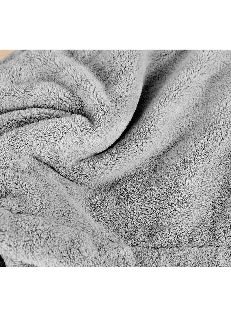 NIGAHIA NIGAHIA Womens Microfiber Pack of 1 Grey Hair Towel  - Image 2