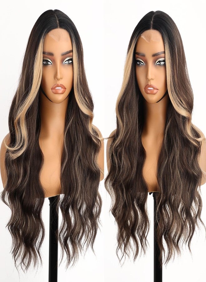 AISI HAIR Mixed Blonde Wig for Women, Long Blonde Wavy Lace Hairline Blond Wig,Synthetic Blonde Wigs for Daily Party - Image 2