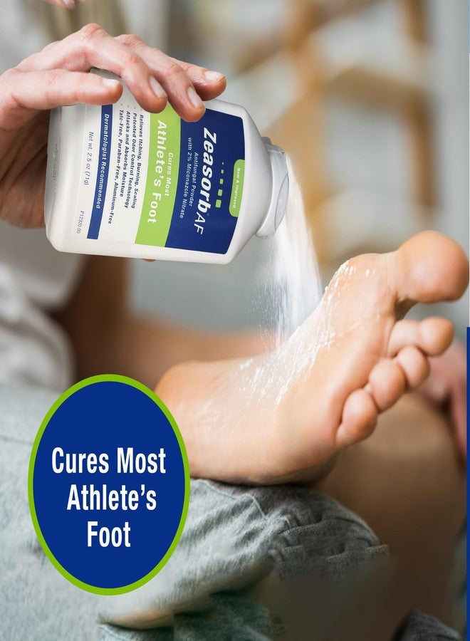 Zeasorb بودرة زيازورب فائقة الامتصاص AF، تقنية التحكم في الروائح الحاصلة على براءة اختراع، مع 2% مكونازول نترات وصبار مهدئ، خالية من التلك، زجاجة 2.5 أونصة - Image 3