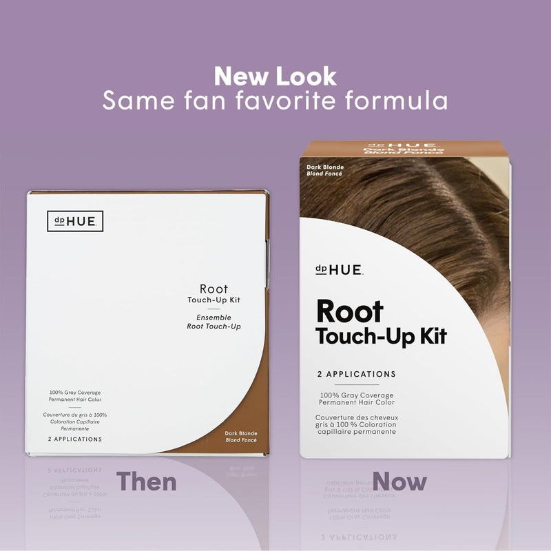 dpHUE Root Touch-Up Kit, Dark Blonde - Permanent Hair Color for Gray Coverage - Includes Two Applications - Paraben, SLS & SLES Sulfate Free - Leaping Bunny Certified - Image 2