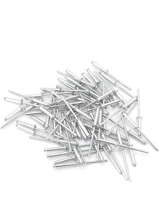 مسامير برشام 4 مم × 14 مم (مجموعة 50 قطعة) – مسامير برشام مخفية برأس قبة، هيكل ألمنيوم مع قضيب فولاذي لتثبيت المعادن والصفائح - Image 4