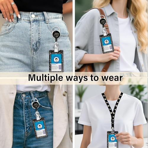 NIWPKDCE Dargon Lanyards for ID Badge Holder, Cute Dargon Cactus ID Badge Holder with Heavy-Duty Retractable Reel Clip, Gift for Teacher Nurse Adult - Image 3