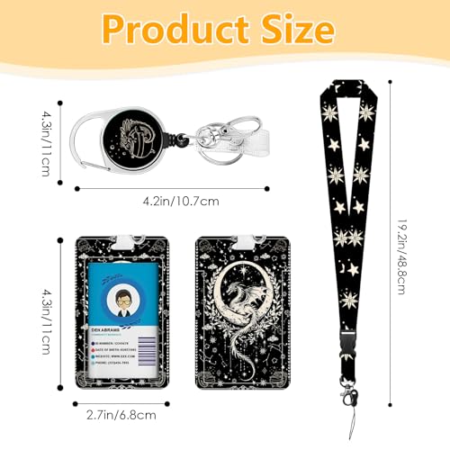 NIWPKDCE Dargon Lanyards for ID Badge Holder, Cute Dargon Cactus ID Badge Holder with Heavy-Duty Retractable Reel Clip, Gift for Teacher Nurse Adult - Image 5
