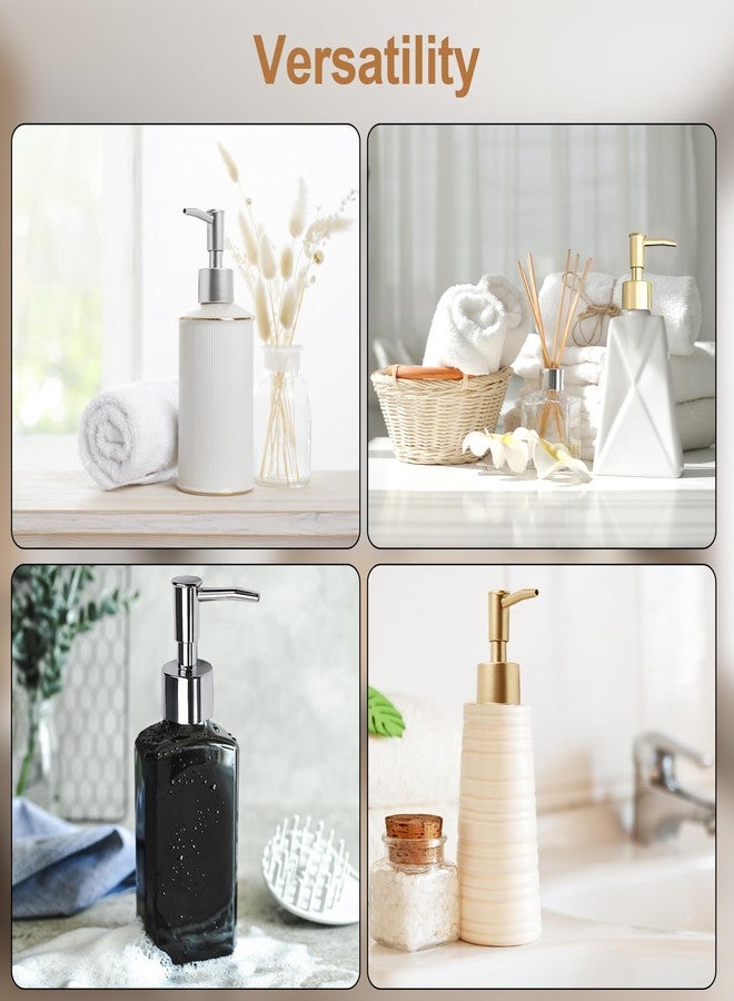Cloudpower موزع لوشن صابون، رأس موزع لوشن للحمام بغطاء معدني، تصميم زنبركي قوي، خيط 28/400 مع تصميم ضغط سلس لمستحضرات التجميل ومنتجات العناية بالبشرة مع أنبوب بطول 11 سم (ذهبي مطفي). - Image 5