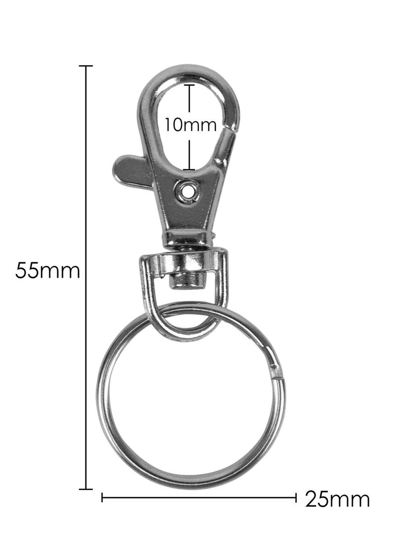 Zikra 20 PCS Metal Keyring, Carabiner Clip Keychains Lobster Clasps Swivel Clips Key Chain for Men Women - Image 2