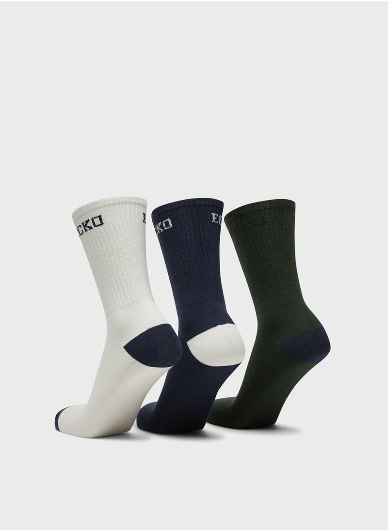 Ecko Unltd. - 3 Pack Logo Crew Socks - Image 1