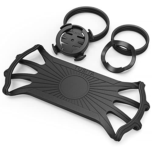 TUSITA توسيتا 2 في 1 حامل دراجة سريع الإطلاق، متوافق مع Garmin Edge GPS، آيفون 14 13 12 برو ماكس، سامسونج جالاكسي نوت 20 S21 ألترا جميع الهواتف من 4.7"-6.9" - ملحقات ركوب الدراجات - Image 1