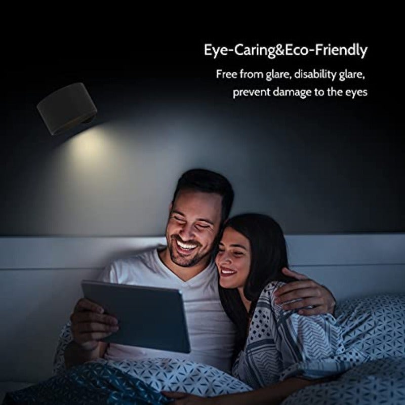 أضواء قراءة LED معلق على الحائط، غمرات بجانب السرير، بثلاث درجات حرارة لون، وثلاث مستويات سطوع، وبطارية قابلة للشحن، وكرات مغناطيسية، تدور 360 درجة، تحكم باللمس، لم يرّك الدراسة، بجانب السرير، الخزانة - Image 5