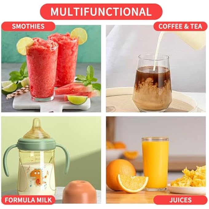 Masroo Formula Mixer Handheld Milk FrotherFormula Maker MachineMilk Frother Handheld Baby Formula Maker For Foam MakingBest Coffee With High Speed Milk Foamer For Hot And Cold Drinks - Image 4