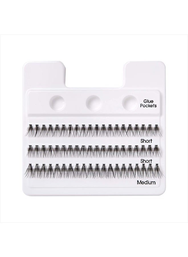 KISS Lash Couture Faux Mink Lash Extensions, Style 'Venus', Exclusive Flat-Band Technology, Short & Medium Length, 60 Individual Lash Clusters, Glue On Lashes - Image 3