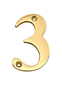 A10SHOP Doris 3Inch Mailbox Decor Address Signs For Houses Outdoor Wall Decor Mailbox Numbers House Address Numbers For Outside Address Sign For Door Numbers For Mailbox Post Polished Number 3  - Image 1