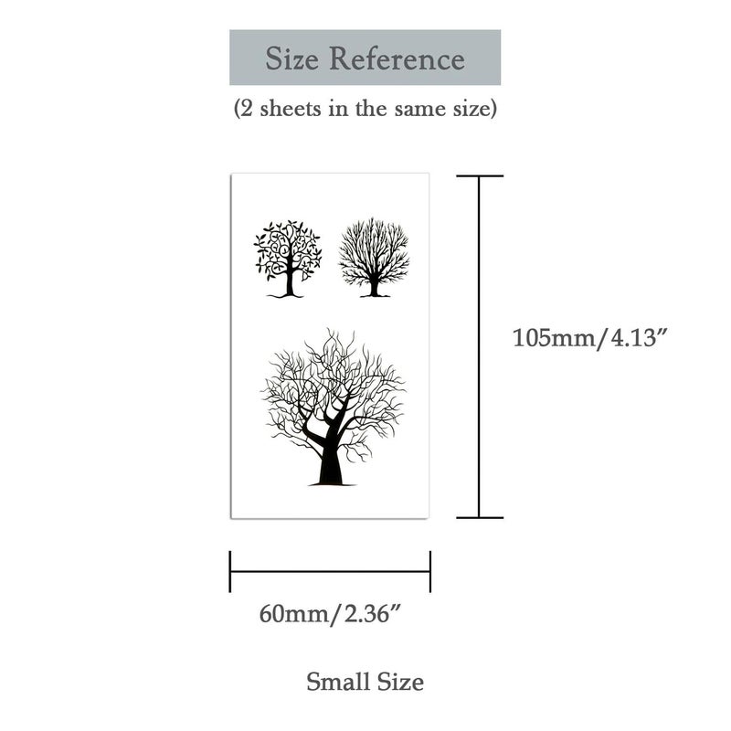 Oottati 2 Sheets Small Cute Temporary Tattoo Stickers Tree Totem suit for Kids Women Fake Tattoos That Look Real and Last Long - Image 5