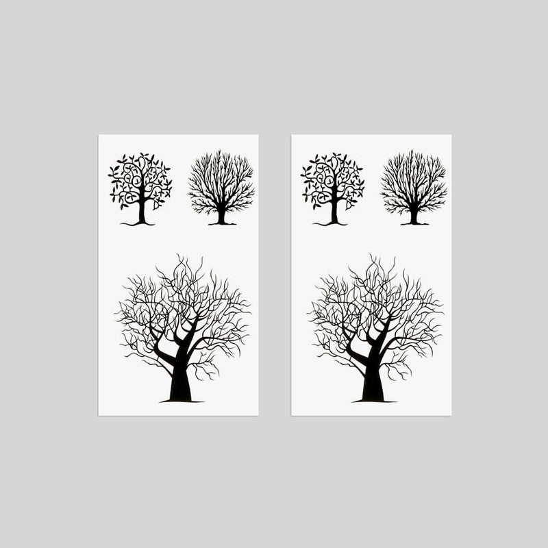 Oottati 2 Sheets Small Cute Temporary Tattoo Stickers Tree Totem suit for Kids Women Fake Tattoos That Look Real and Last Long - Image 4