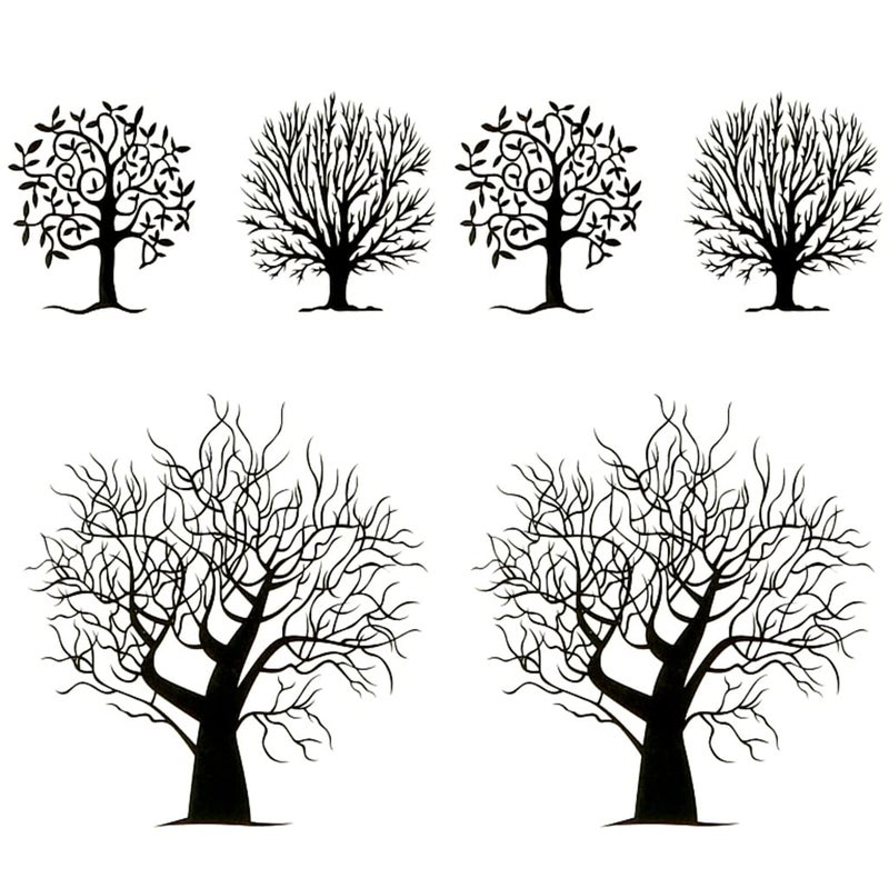 Oottati 2 Sheets Small Cute Temporary Tattoo Stickers Tree Totem suit for Kids Women Fake Tattoos That Look Real and Last Long - Image 1