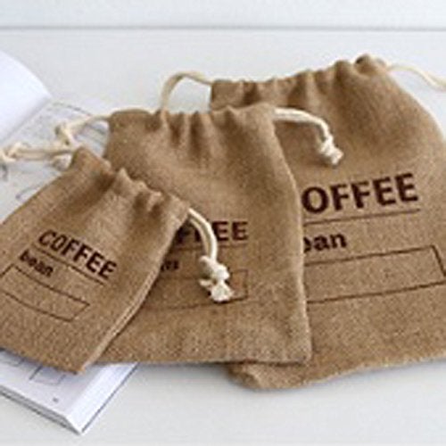 AOBBYBBS Cereals Jute Woven Bundles Coffee Bean Bags Kitchen Sundries Peas Bags Sacks Date Record Natural Burlap Drawstring Reusable (1, S+M+L) - Image 5