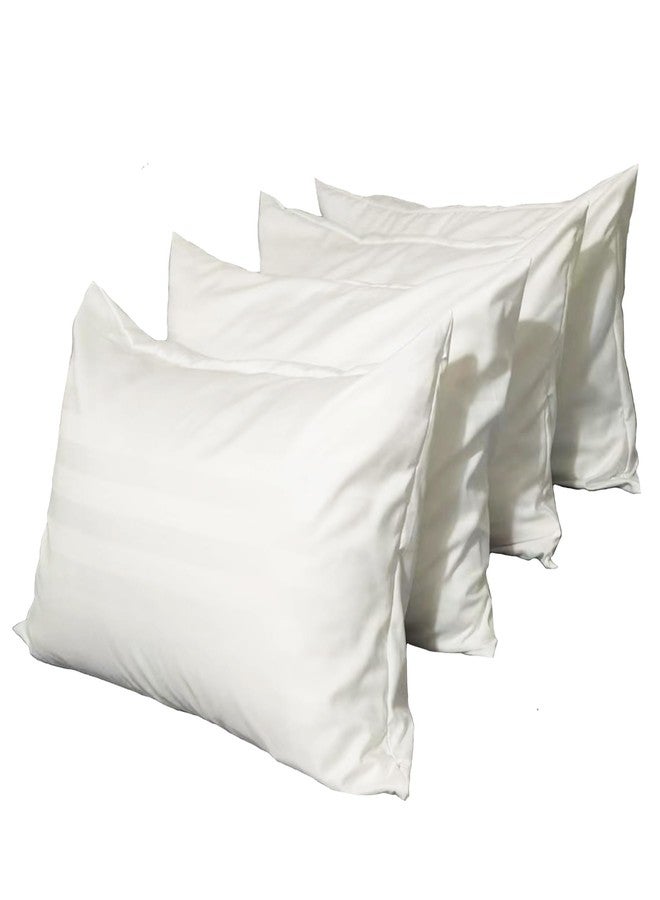 LEISUREWEEK Pillow Cases Queen Size - 4 Pack Pillow Covers Bed Pillow Protectors with Zipper, Luxury Hotel Quality White Stripped Pillowcases, Soft Breathable, Easy Care - Image 1