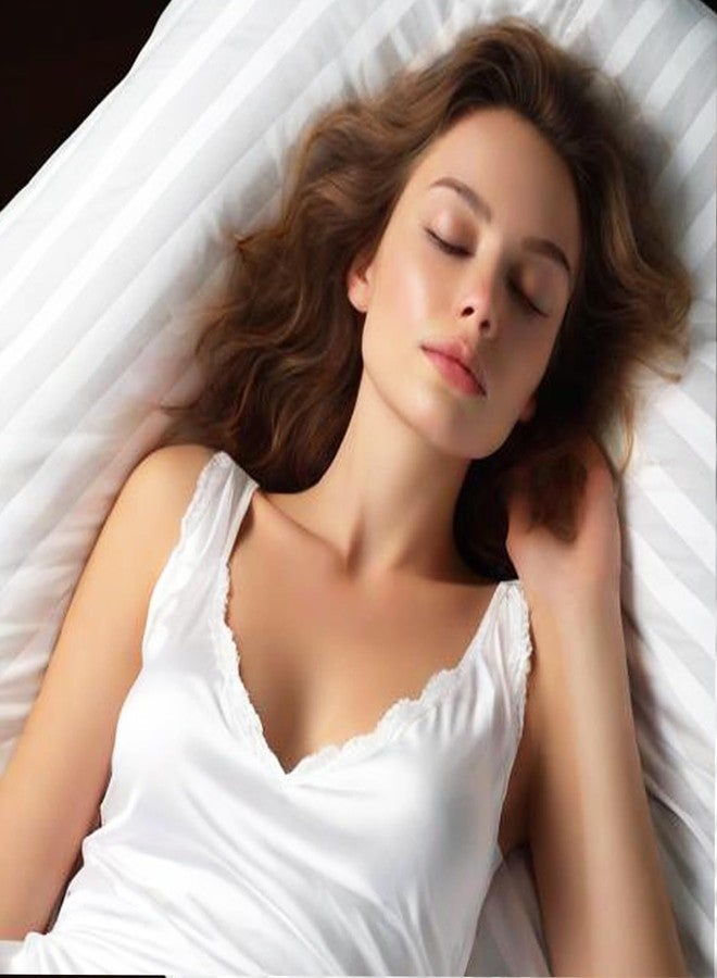 LEISUREWEEK Pillow Cases Queen Size - 4 Pack Pillow Covers Bed Pillow Protectors with Zipper, Luxury Hotel Quality White Stripped Pillowcases, Soft Breathable, Easy Care - Image 4