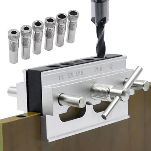 Joywayus Self Centering Dowel Jig Professional Wide Capacity Wood Dowel Hole Drilling Guide Woodworking Positioner Locator Father's Day Gift - Image 1