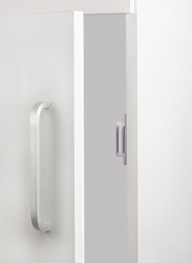 SDTWZW Magnetic Cabinet Latch Strong Magnets Closures Closet Door Catch Kitchen Drawer Closer Shutters Buckle Hardware, White (Pack of 4) - Image 4