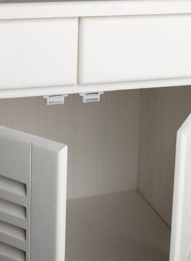 SDTWZW Magnetic Cabinet Latch Strong Magnets Closures Closet Door Catch Kitchen Drawer Closer Shutters Buckle Hardware, White (Pack of 4) - Image 3