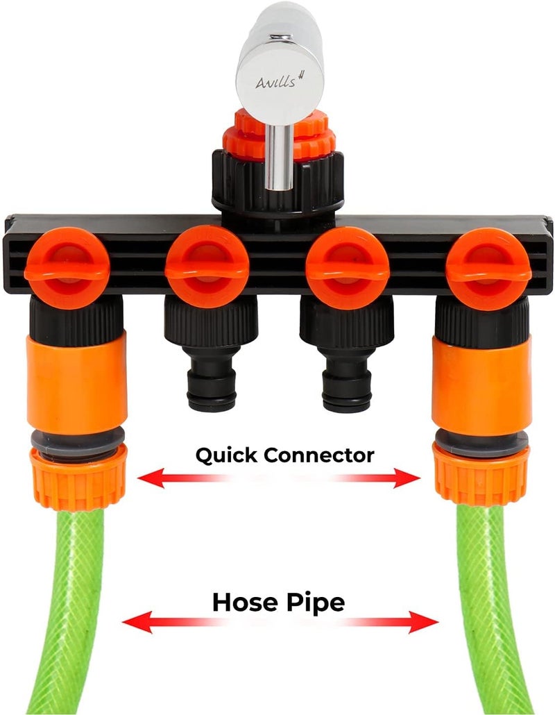 Styxon 4-Way Water Tap Connector Adaptor Garden Hose Shut on Off Valve Irrigation - Image 5