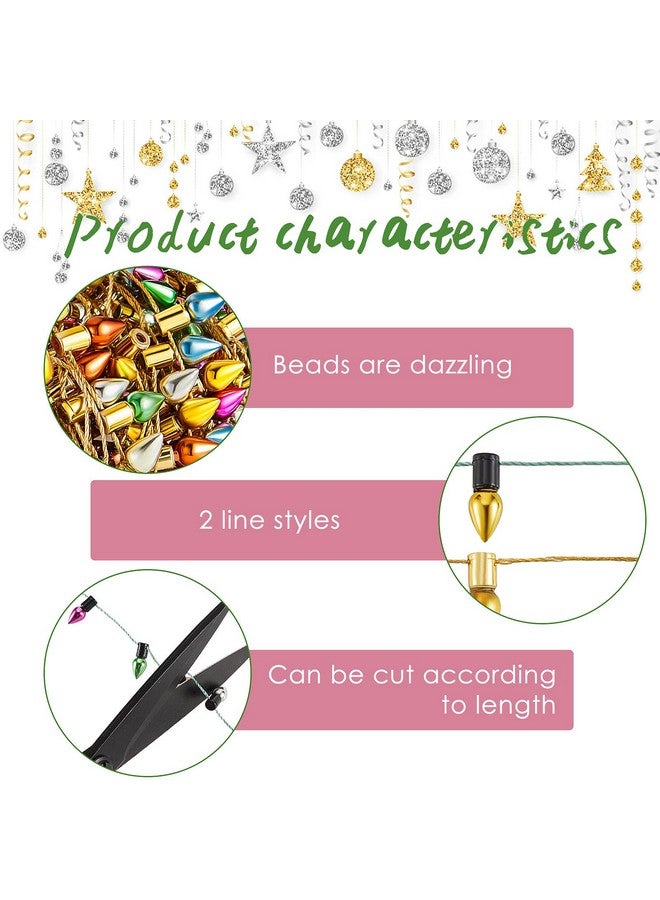 Tuanse Dollhouse Lights Fake String Dollhouse Crafts Decorations Miniature Light String Gifts for Christmas Crafts Furniture Accessories String Doll House Pretend Play(65.6 ft) - Image 3
