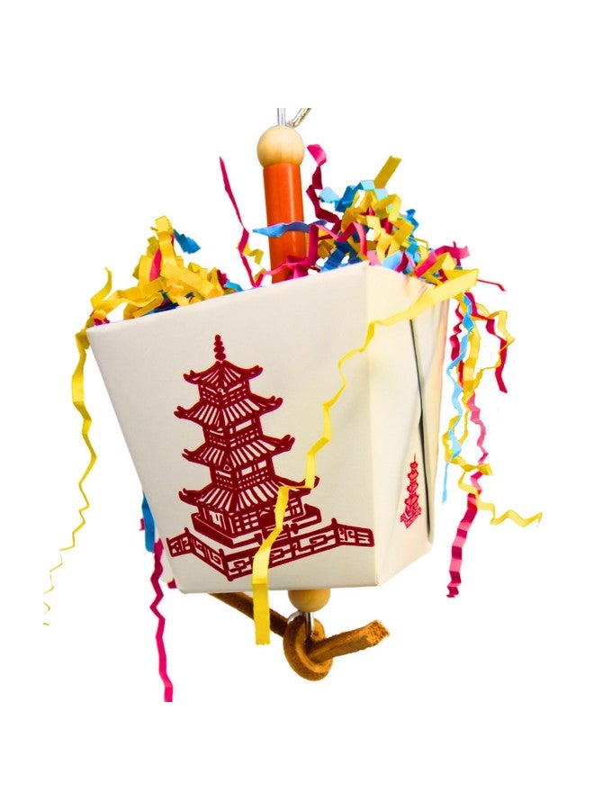 Bonka Bird Toys Bonka Bird Toys 3875 Take Out Small Medium Bird Toy Oyster Pail Treat Box Foraging Paper Chew Shred Cockatiel Parakeet Conures and Other Similar Birds - Image 1
