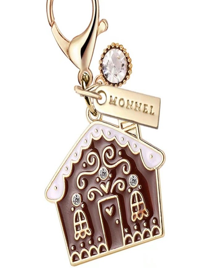 MONNEL MC366 Christmas house Lobster Clasp Charm for Women with Velvet Bag (Chocolate,1 Piece) - Image 2