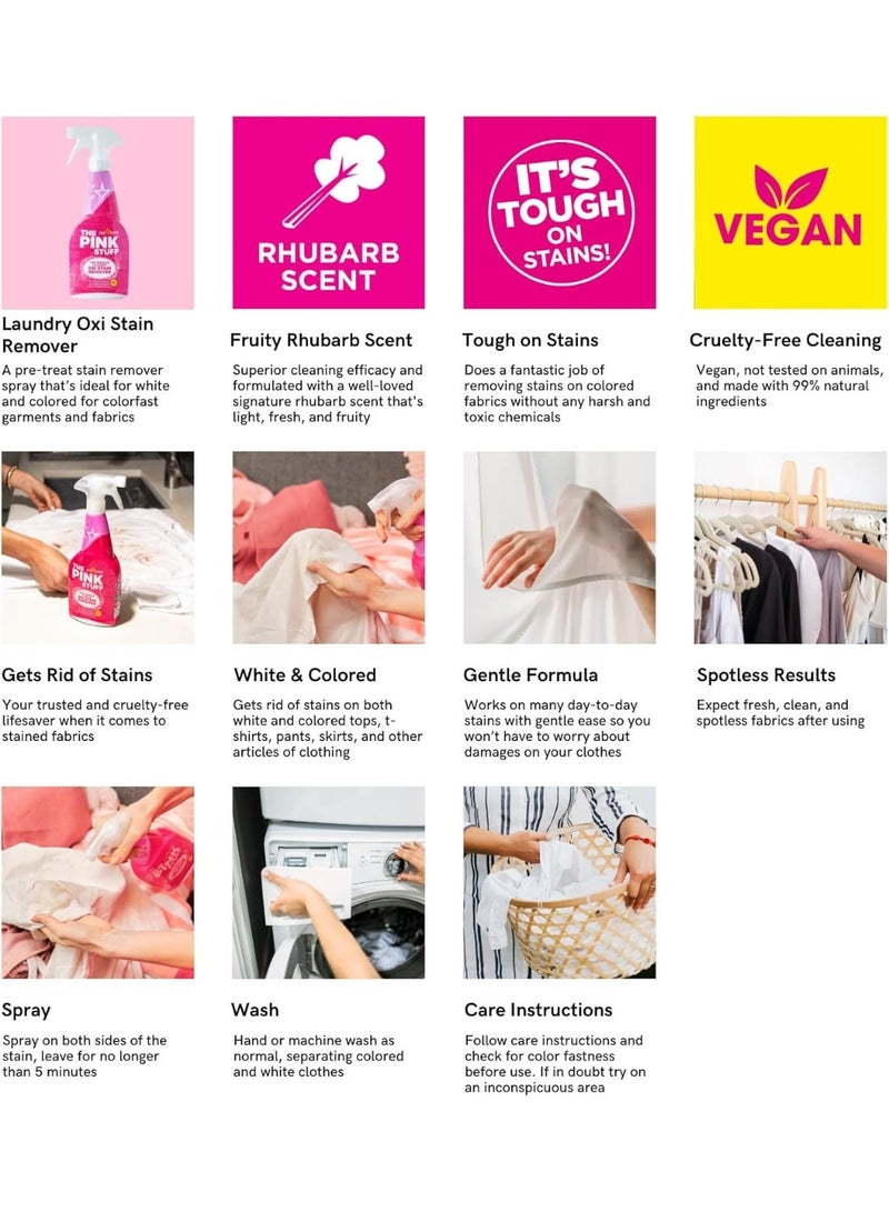 The Pink Stuff - The Miracle Laundry Oxi Stain Remover Spray - 500ml - Image 5