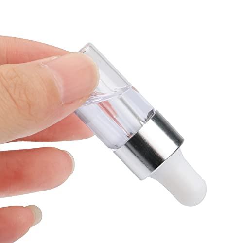 Wresty 15 Pcs Clear Glass Dropper Bottles Essential Oil Bottles Refill Sample Vials Aromatherapy Perfume Liquid Glass Bottles With Eye Dropper&Silver Lids (3ml) - Image 5