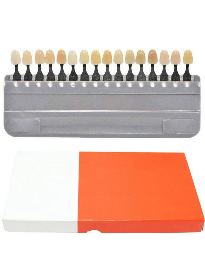 Jashem 16 Colors Teeth Whitening Shade Guide Porcelain Tooth Bleaching Shade Chart Dental Equipment for Professional or Household Oral Care - Image 1