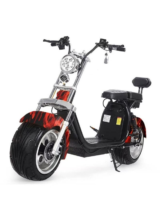 Megawheels سكوتر هارلي كوكاو MEGAWHEELS العصري بقوة 2000 وات مع عجلات عريضة وبطارية قابلة للإزالة 60 فولت | سكوتر كهربائي للبالغين - Image 2