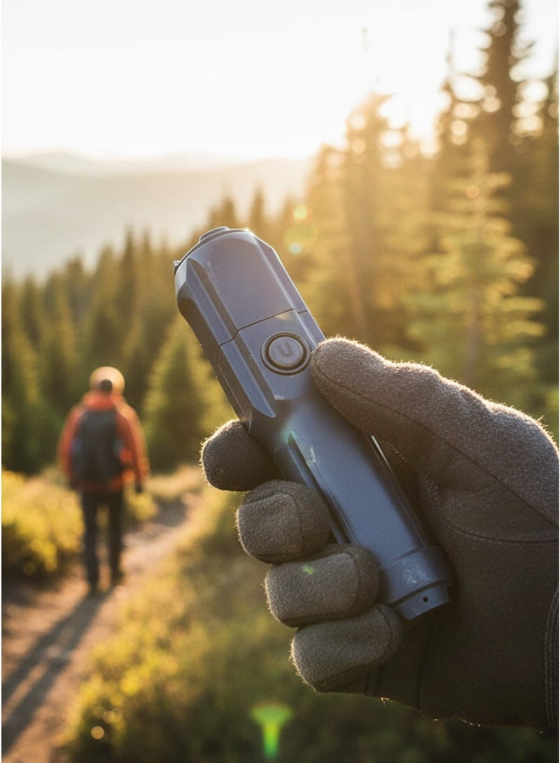 1PCS Outdoor Portable LED Flashlight – USB Rechargeable Zoomable Emergency Torch for Camping, Hiking & Work - Image 2