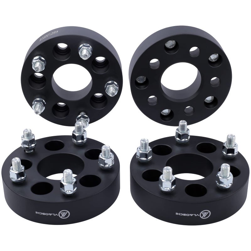 VLAOSCHI Black Forged 5x5 to 5x475 Wheel Adapters 15 Inch with 12x15 Studs Compatible with Chevy Dodge 5 Lug 5x127 to 5x12065 for Caprice Impala Grand Caravan Journey Town Country Pack of 4