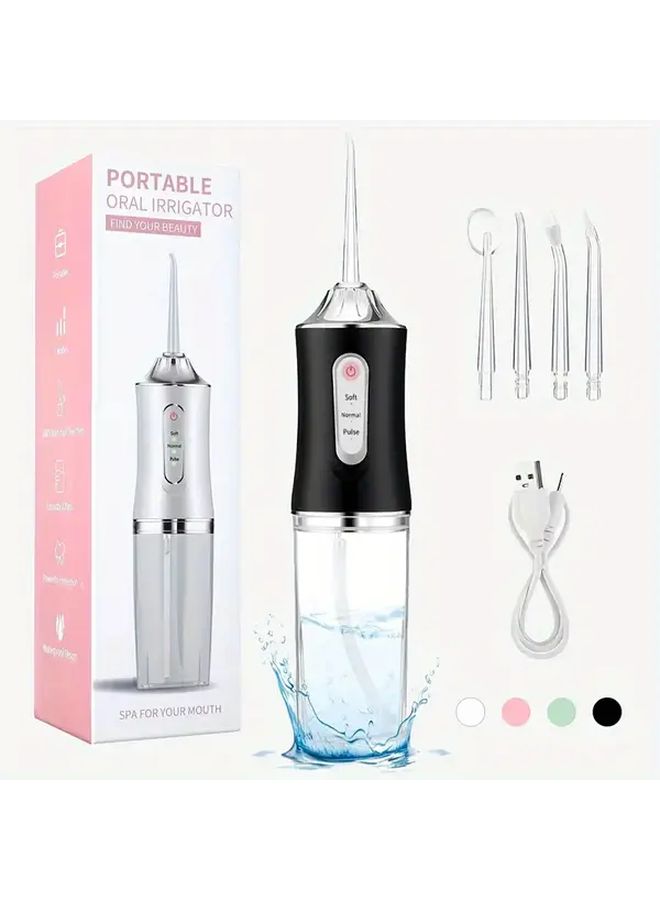 White Water Flosser with 4 Nozzles USB Rechargeable High Pressure Dental Irrigator - Image 5