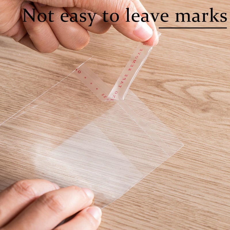 180 Transparent OPP Plastic Bags With Adhesive Seal Double Layered 0 058mm Thick 180 Pieces Perfect For Birthday Party Favors Wedding Gifts Books Crafts Jewelry Stationery And Clothing Size Q - Image 3