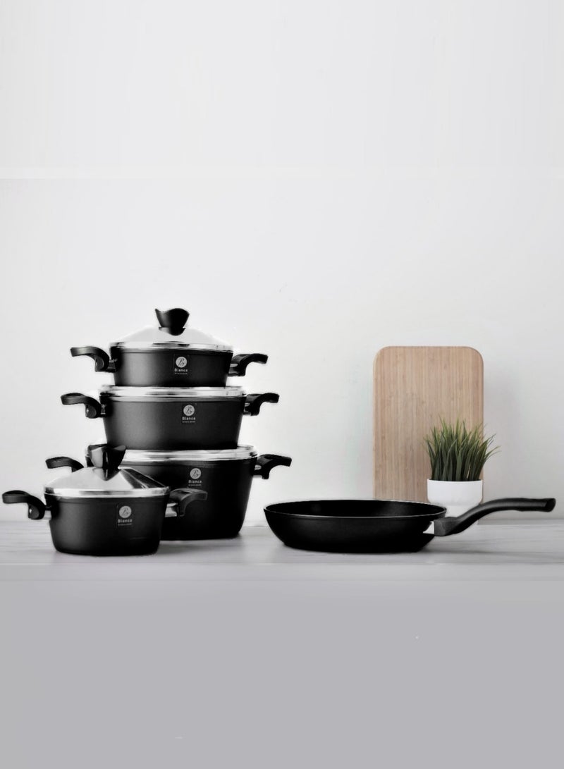 BIANCA GRANITE COOKWARE SET 9-PCS - Image 1