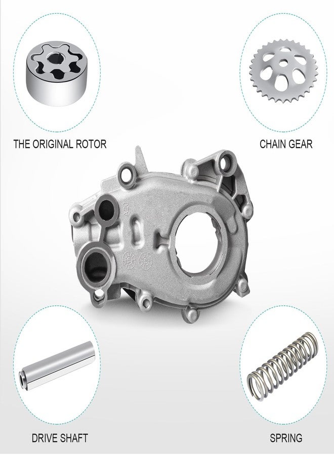 Dexepe Oil Pump,M353 Oil Pump Compatible with Chevy GMC Buick Enclave Cadillac Impala Traverse Saturn Saab 2.8L 3.0L 3.6L V6 DOHC 24 Replace # 12640448 224-43667 - Image 5