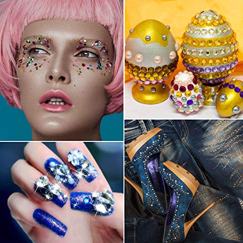 Selizo Craft Gems Self Adhesive Rhinestones Stickers Jewel Stickers Craft Jewels Stick On Gems Bling Crystal Diamond Stickers for Crafts, Assorted Shapes, Sizes and Colors (658Pcs, 14 Sheets) - Image 5