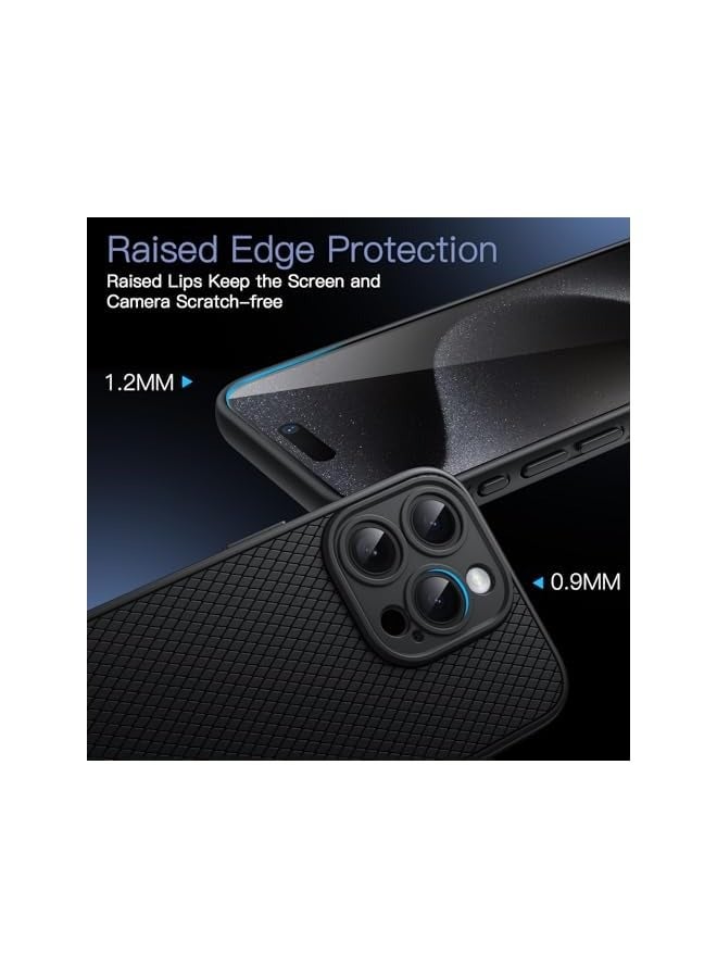 Jetech Grip Case for iPhone 15 Pro 6.1-Inch, Soft TPU Slim Fit Protective Phone Cover with Camera Lens Full Protection, Shockproof (Black Titanium) - Image 4