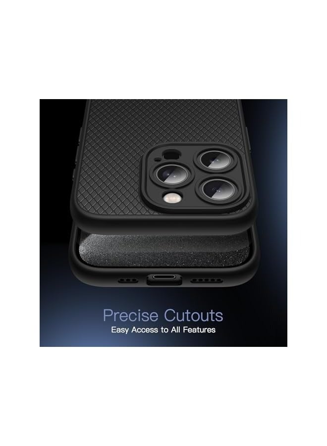 Jetech Grip Case for iPhone 15 Pro 6.1-Inch, Soft TPU Slim Fit Protective Phone Cover with Camera Lens Full Protection, Shockproof (Black Titanium) - Image 5