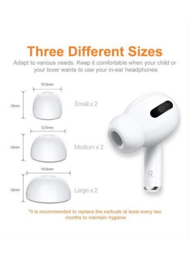 12 Pieces Replacement Ear Tips For Airpods Pro/Airpods Pro 2, 2nd Generation With Noise Reduction Hole, Silicon Ear Buds Tips With Portable Storage Box  - Image 2