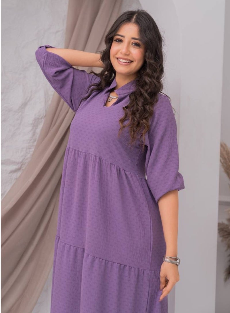 افندينا  جلابية سادة بإطلالة أنيقة تناسب جميع الأوقاتA-389 - Image 1