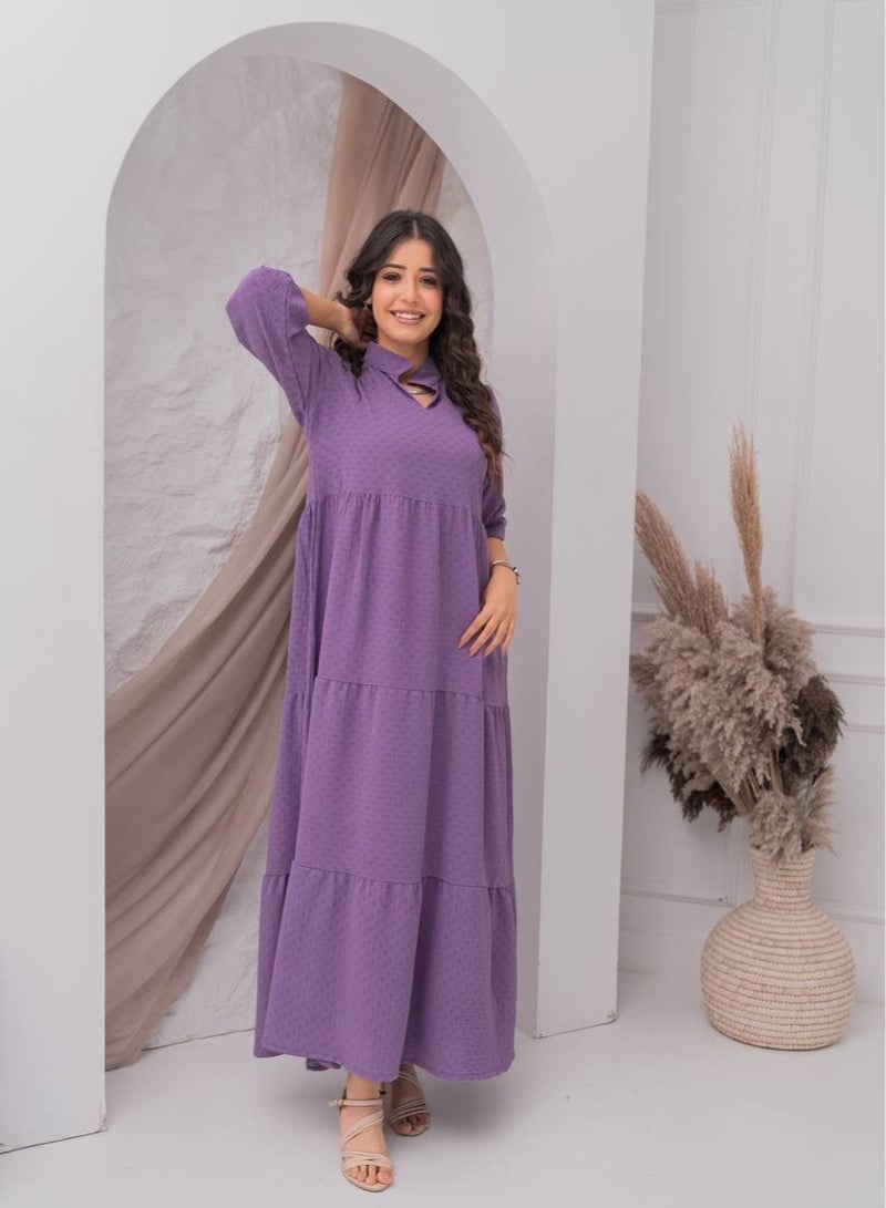 افندينا  جلابية سادة بإطلالة أنيقة تناسب جميع الأوقاتA-389 - Image 2