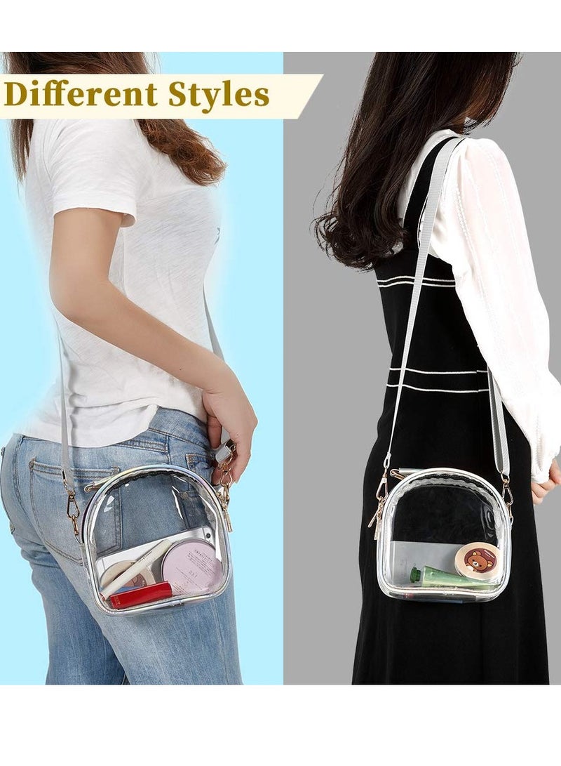 Zikra Clear Bag for Stadium Events Trendy Clear Purse Stadium Approved Transparent Handbag Clear Crossbody Bucket Bag Transparent PVC Purse for WomenTPU Clear Bag for Sports Concerts and Events - Image 4